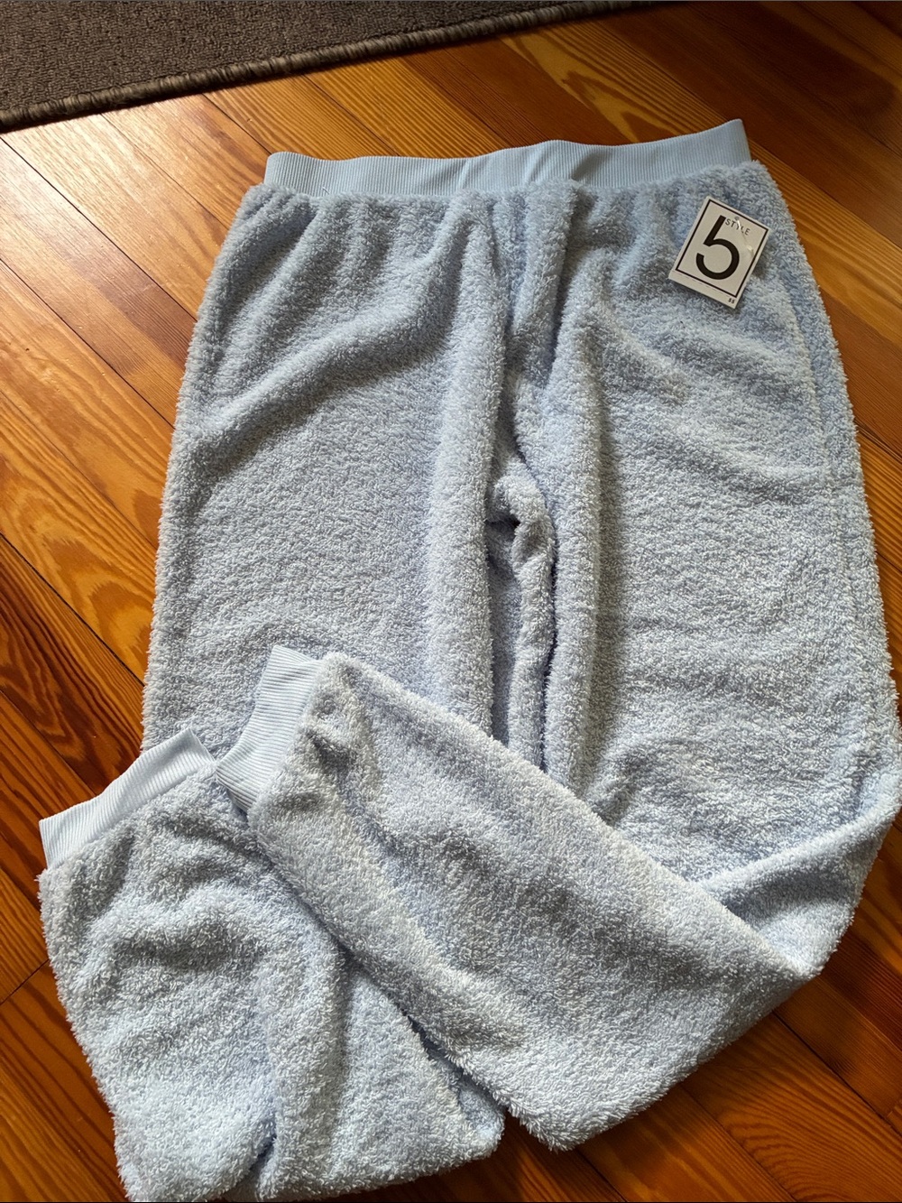 Light Blue Plush Women's Lounge Pajama Pants
